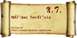 Nádas Terézia névjegykártya